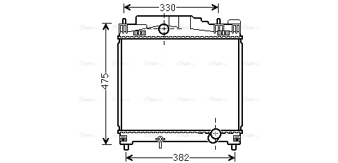 Radiator, engine cooling (TOA2502)
