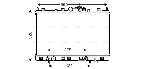 Radiator, engine cooling (MT2190)