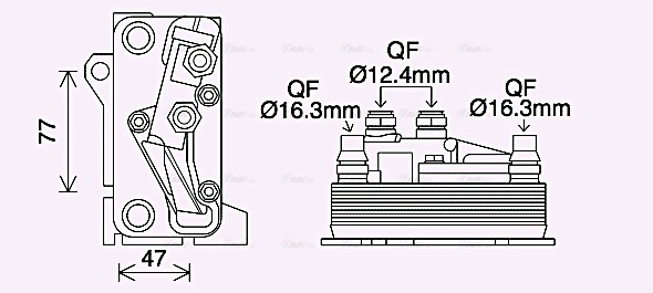 Oil Cooler, automatic transmission (MS3714)
