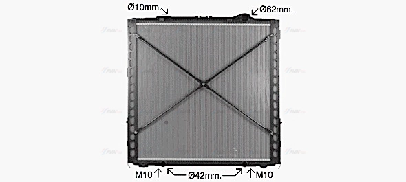 Radiator, engine cooling (DF2098)