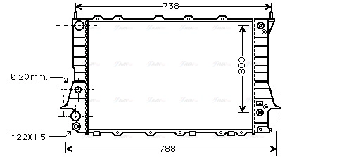 Radiator, engine cooling (AIA2078)