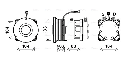 Compressor, air conditioning (NHAK017)
