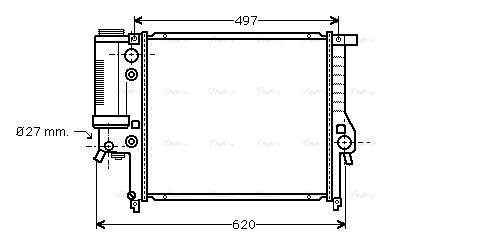 Radiator, engine cooling (BW2125)