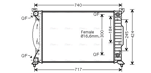 Radiator, engine cooling (AIA2241)