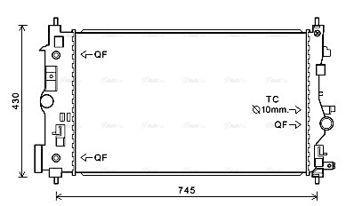 Radiator, engine cooling (OL2546)