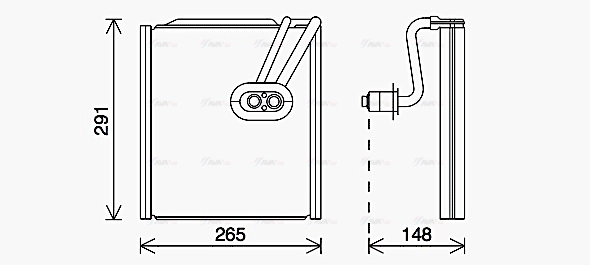 Evaporator, air conditioning (HYV444)