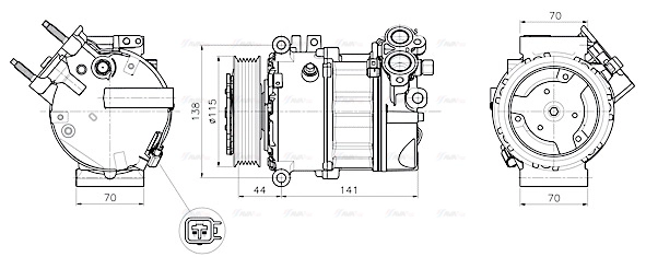 Compressor, air conditioning (JRAK061)