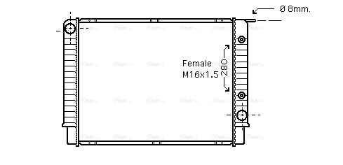 Radiator, engine cooling (VO2147)