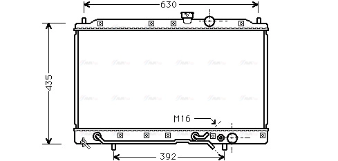 Radiator, engine cooling (MT2148)