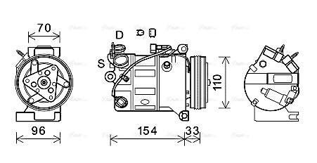 Compressor, air conditioning (VOAK183)