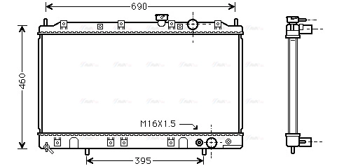 Radiator, engine cooling (MT2136)