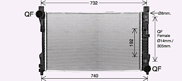 Radiator, engine cooling (MS2727)