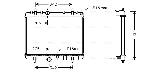 Radiator, engine cooling (PEA2241)
