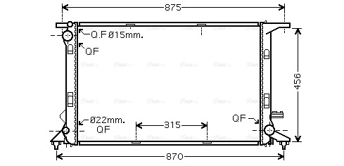 Radiator, engine cooling (AIA2290)