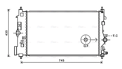 Radiator, engine cooling (OLA2591)