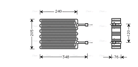 Evaporator, air conditioning (FDV022)
