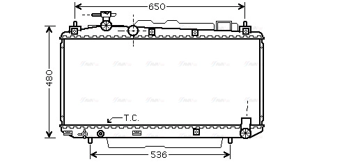 Radiator, engine cooling (TO2299)