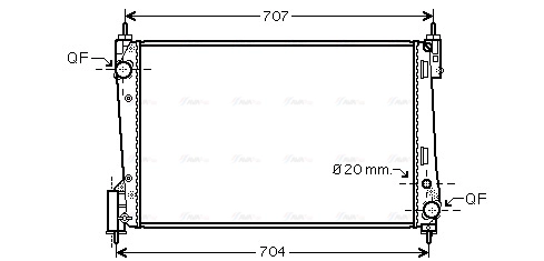 Radiator, engine cooling (OLA2423)