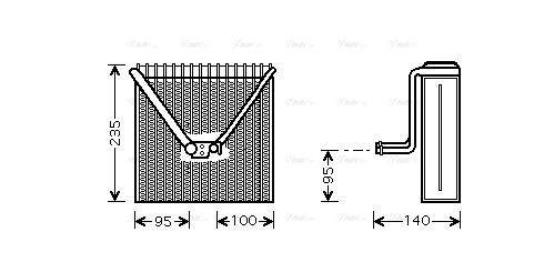 Evaporator, air conditioning (SAV011)