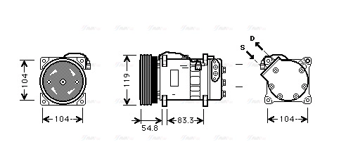 Compressor, air conditioning (VNK281)