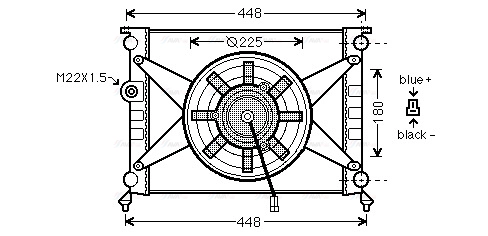Radiator, engine cooling (LR2003)