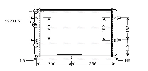 Radiator, engine cooling (VNA2179)
