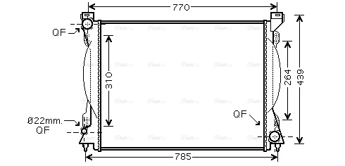 Radiator, engine cooling (AI2230)