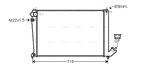 Radiator, engine cooling (CNA2106)