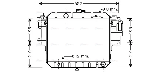 Radiator, engine cooling (DU2028)
