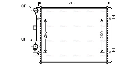 Radiator, engine cooling (VN2207)