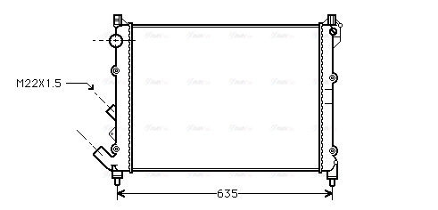 Radiator, engine cooling (RT2164)
