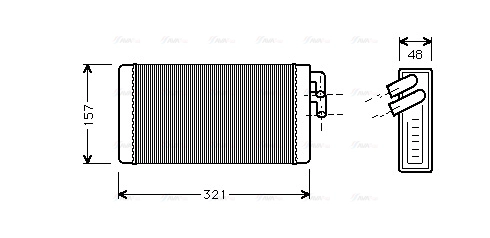 Heat Exchanger, interior heating (AI6052)