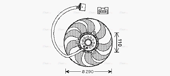 Fan, engine cooling (VN7522)