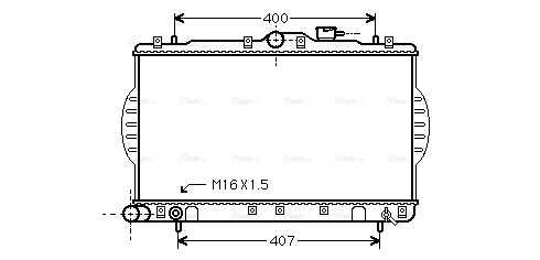 Radiator, engine cooling (HYA2088)