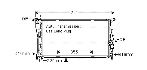 Radiator, engine cooling (BW2542)