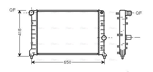 Radiator, engine cooling (AL2083)