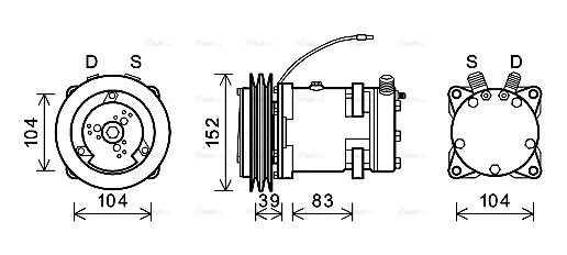 Compressor, air conditioning (DZAK013)