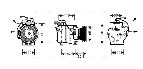 Compressor, air conditioning (IVK064)