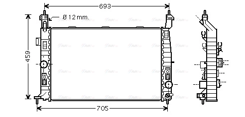 Radiator, engine cooling (OL2348)
