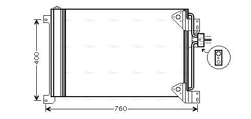 Condenser, air conditioning (IVA5081D)
