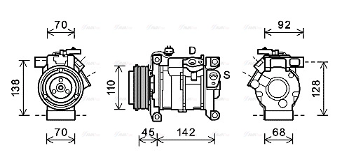 Compressor, air conditioning (CRAK128)