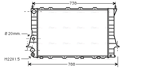 Radiator, engine cooling (AIA2077)