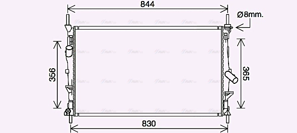 Radiator, engine cooling (FD2628)