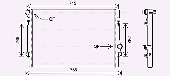 Radiator, engine cooling (VNA2336)