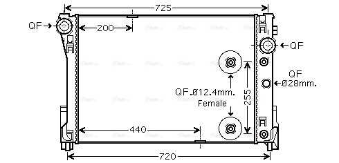 Radiator, engine cooling (MSA2475)