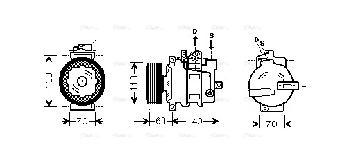 Compressor, air conditioning (AIK266)