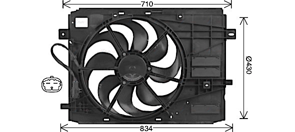 Fan, engine cooling (PE7561)
