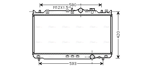 Radiator, engine cooling (MZ2201)