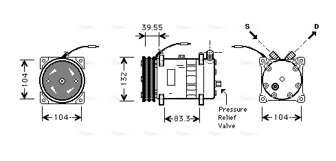 Compressor, air conditioning (UVK057)