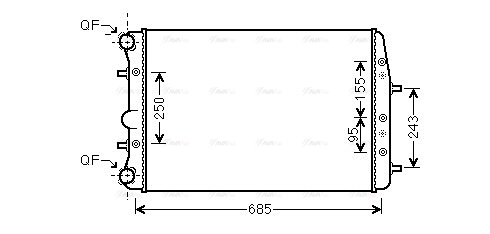 Radiator, engine cooling (VNA2374)